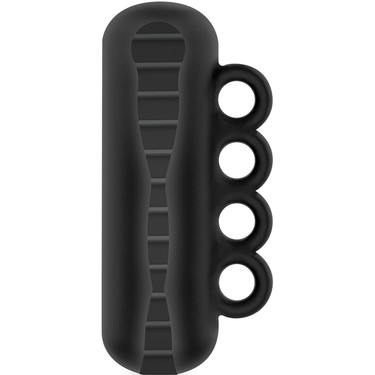 TENSEK 5 Masturbatore Nero con Linee di Stimolazione e Maniglia Ergonomica